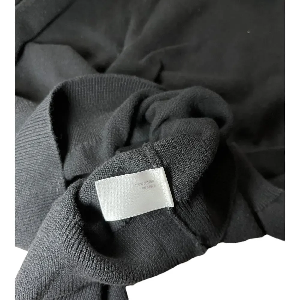 Old Navy black v-neck long sleeve sweater 100% cotton large kids 10-12